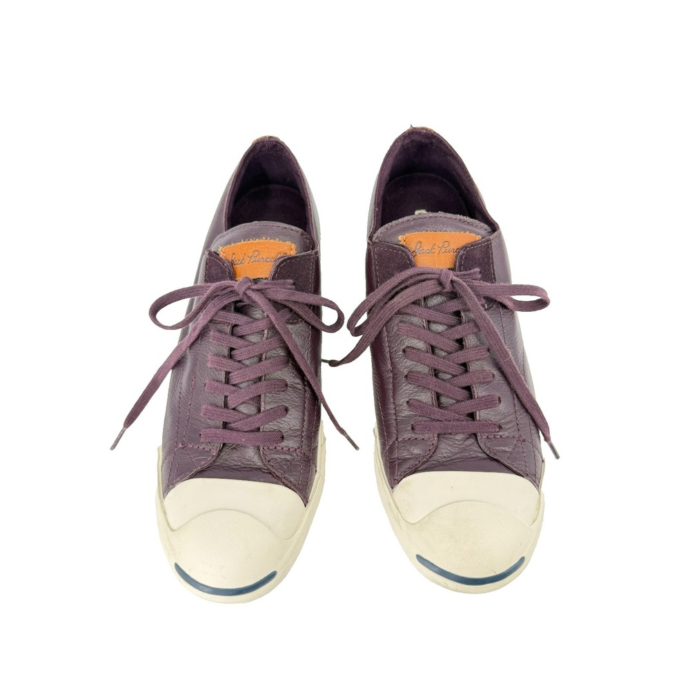 Converse Jack Purcell Leather Low Sneakers Streetwear Purple Mens 8.5 Womens 10